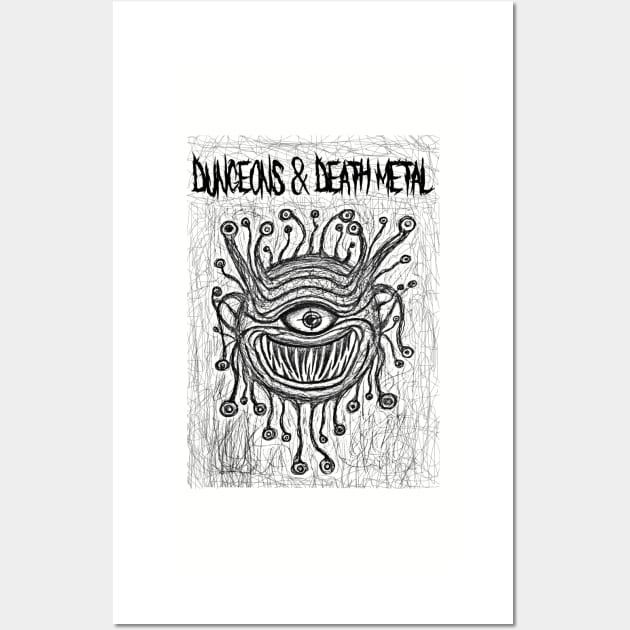 Beholder Dungeons and Death Metal Wall Art by BlazerDesigns